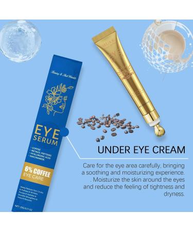  Nuvilo Instant Firmx 6% Caffeine Eye Cream for Dark Circles & Puffining Retinol & Hyaluronic Acid Under Eyes Anti Aging Care for Wrinkles & Fine Lines - 6 Pack - Buy Online on GoSupps.com