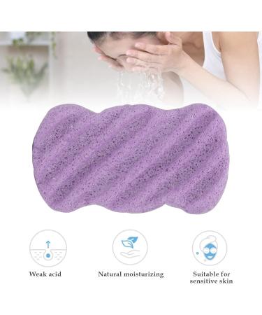 Konjac Facial Sponge Cleaner Sponge Made of Vegetable Fiber Clay Sponges for Normal Sensitive Skin Dirty Peeling Bathroom Sponge Dry Condition Long Wave (Lavender Violet) - Buy Online on GoSupps.com