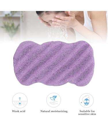 Eco-Friendly Facial Sponge | Plant Fiber Cleansing Puff for Beauty | Long Wavy Lavender Design - Buy Online on GoSupps.com