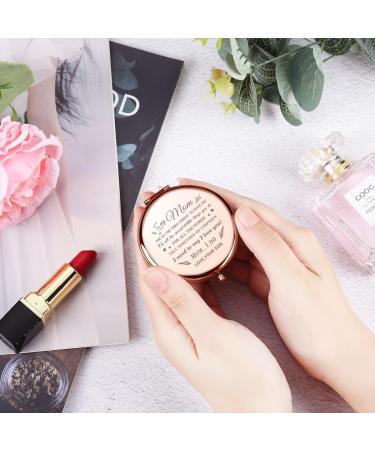 Wailozco 'To My Mom, I Love You' Rose Gold Compact Mirror - Unique & Meaningful Gifts for Mother's Day, Birthday, Christmas from Son - Buy Online on GoSupps.com