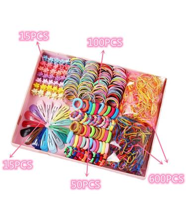 Shop Hcliptie 780-Piece Baby Girl Hair Jewelry Set - Colorful Hair Clips Ties & Hairpins for Toddlers - Buy Online on GoSupps.com