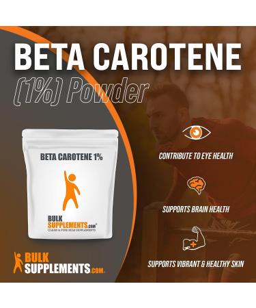 BulkSupplements Beta Carotene Powder - 100g - Eye Health & Vision Supplements - Melanin Support - Vitamin A Boost - Buy Online on GoSupps.com