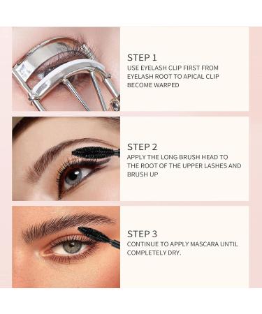 3 Black Mascara - Portable Silk Fiber Lash Mascara for Natural Lengthening and Thickening Effect Everyday Mascara for Fine Short Eyelash 3 Pcs Mascara - Buy Online on GoSupps.com