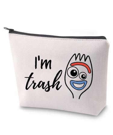 ZJXHPO Forky Toy Story Inspire Gift Forky I'm Trash Makeup Bag Funny Zipper Pouch (CA-I'm Trash)