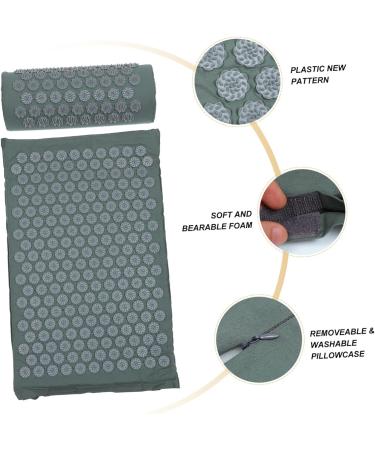 Hapinary Acupuncture Massage Pillow & Washable Yoga Mat - 2 Pieces Ideal for Yoga & Massage 38x15x10cm Gray - Buy Online on GoSupps.com