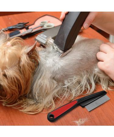 Flea Comb 2 Pcs Pet Grooming Combs for Dog/Cat/Small Pets - Red & Orange - Buy Online on GoSupps.com