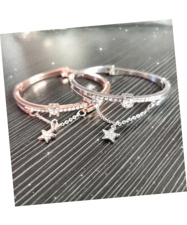 FOMIYES 3pcs Star Women Bracelet Womens Bracelets Star Bracelet Cuff Bracelet Star Hand Jewelry Bracelet for Women Sun and Moon Bracelet Women Bracelets Pendant Miss Diamond - Buy Online on GoSupps.com