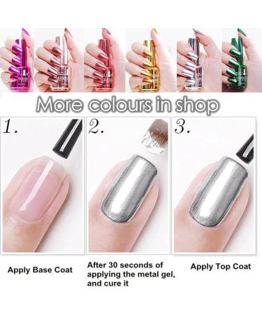 Purple Nail Polish Nail Varnish Chrome Metallic Mirror Quick Dry Metal Effect No UV Needed Nail Art Polish Chrome Nail Polish Nail for DIY Nail Art Manicure at Home - Buy Online on GoSupps.com