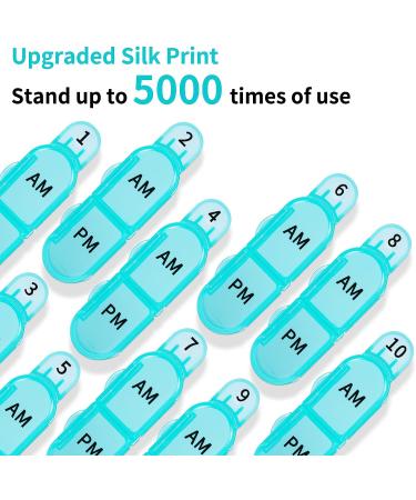 Blue Daviky Monthly Pill Organizer - 2 Times a Day | Convenient Medication Management - Buy Online on GoSupps.com
