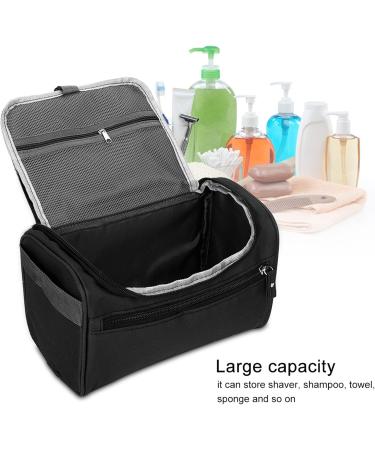 Jerliflyer Waterproof Storage Bag for Razors & Travel Essentials - Portable Shampoo & Washing Organizer for Men & Women (Black) - Buy Online on GoSupps.com