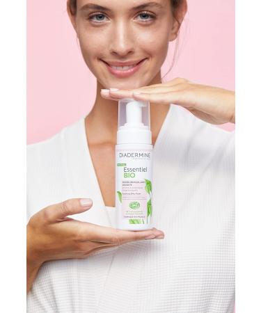 Diadermine Essential Bio Facial Cleaner - Soiling Foam with 99% Natural Ingredients & Prebiotics - 150 ml - Bio-Certified International Shipping - Buy Online on GoSupps.com