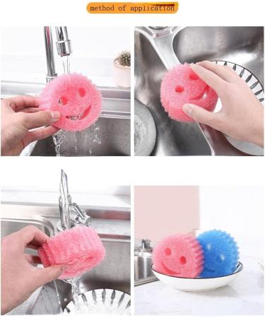 Dishwashing Sponge 4pcs Creative Magic Home Kitchen for Cleaning Bathrooms and Homes Anti-Scratch Sponge is Safe for Non-Stick Pans. PCS4White - Buy Online on GoSupps.com