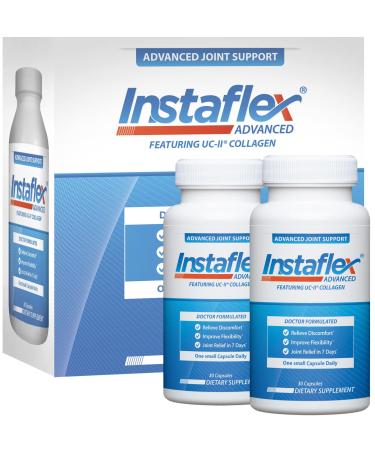 Instaflex Advanced Joint Support - Doctor Formulated Joint Relief Supplement, Featuring UC-II Collagen & 5 Other Joint Discomfort Fighting Ingredients - 2 Pack, 60 Count