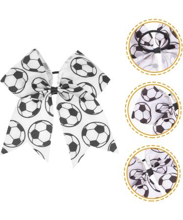 FRCOLOR Soccer Ribbon Kid Hair Ties Elastic Ponytail Holders Kids Hair Ties Soccer Bows for Girls Cute Hair Ties Stretchy Hair Ties Tie The Head Child European and American Thread Webbing - Buy Online on GoSupps.com
