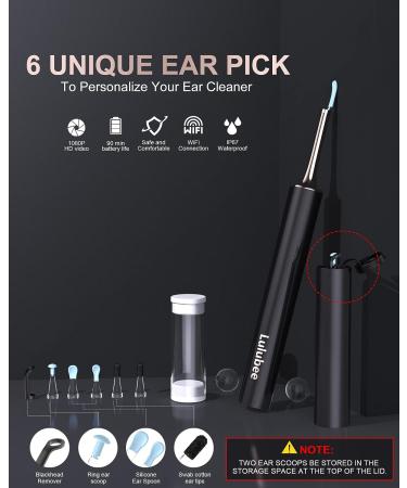 3-in-1 Smart Ear Wax Removal Tool with Camera - Ear Cleaner Kit Endoscope Otoscope for iPhone, iPad & Android - Waterproof Ear Scope with Light (Black) - Buy Online on GoSupps.com