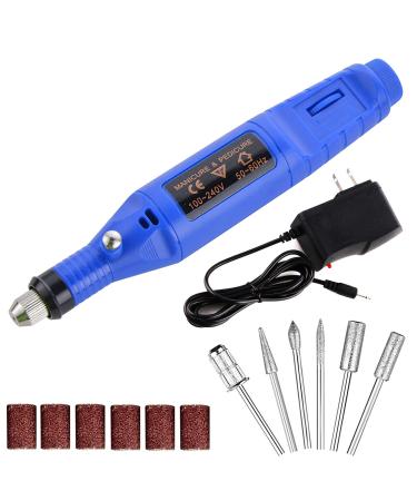 Nail File Electric Drill Machine Kathy Professional Nail Art Kit for Acrylic Nails Manicure Pedicure Tool for Home Salon Blue