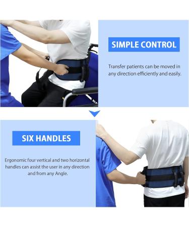 Shop Lotchen Transfer Gang Belts for Elderly 6-Handle Mobility Aid for Safe Walking & Support | Dark Blue - Buy Online on GoSupps.com