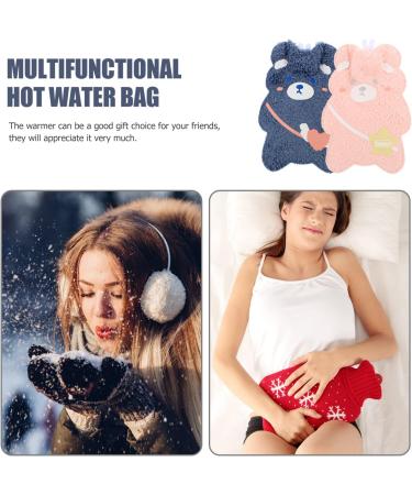 Stobok Hot Water Bag - Plush Cover Heat Bottle for Hot/Cold Therapy | Perfect Winter Warm-Up Gift for Bed & Waist - Buy Online on GoSupps.com