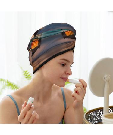 Buy Sunset Beach Hammock Dry Hair Cap - Super Absorbent & Soft Elastic Wrap for Long Thick Hair - Quick Dry Cap for Women & Girls - Buy Online on GoSupps.com