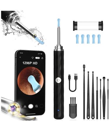 Ear Wax Removal Tool Camera (1296P) Ear Cleaner with Light and Camera Ear Wax Cleaner with 8pcs Ear Set Earwax Removal Kit Compatible with iPhones iPad Android