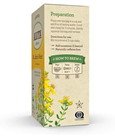 Alvita Organic St. John's Wort Herbal Tea - Premium Quality, 24 Tea Bags - Buy Online on GoSupps.com