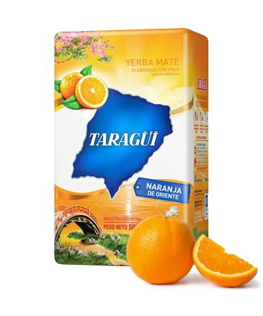 Taragui Yerba Mate Tea Naranja de Oriente - Orange 500g |Mate tea from Argentina - the ripening period is 12 months |Detox and energy drink orange 0.5 kg