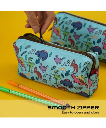 Spring Linen Dinosaur Pencils & Eco-Friendly Makeup Bag | Stylish Stationery & Cosmetic Organizer - Buy Online on GoSupps.com