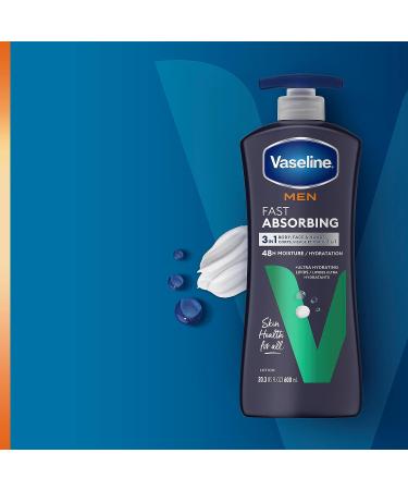 Vaseline Men Healing Moisture Body Lotion 20.3 oz - Fast Absorbing Formula - Buy Online on GoSupps.com