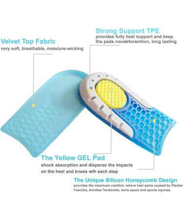 Height Increase Heel Insoles for Men & Women - Gel Lift Inserts for Comfort & Elevation | Invisible Cushion Pads 0.6" Heel Height - Buy Online on GoSupps.com