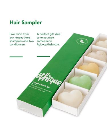 Ethique Hair Sampler Set - 3 Solid Shampoo Bars & 2 Conditioner Bars for All Hair Types - Buy Online on GoSupps.com