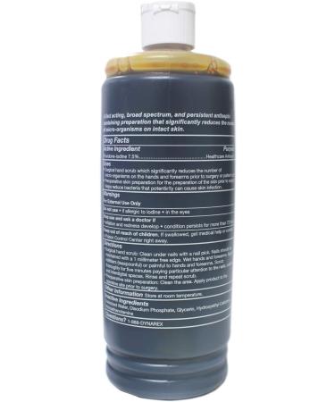 Dynarex Povidone Iodine Scrub Solution - 16 Oz | Antiseptic Skin Cleanser - Buy Online on GoSupps.com