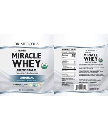 Buy Dr. Mercola Organic Miracle Whey Protein Powder Original - 13.5 oz (382.5g) | Premium Protein Supplement - Buy Online on GoSupps.com