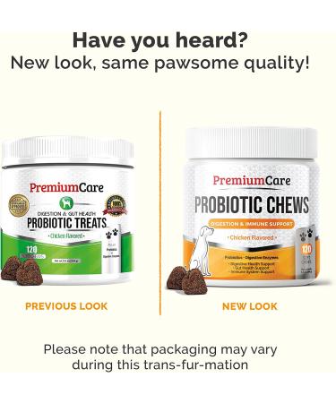 Premium Care Probiotics for Dogs - 120 Chews - Digestive Health Support for Dogs - Buy Online on GoSupps.com
