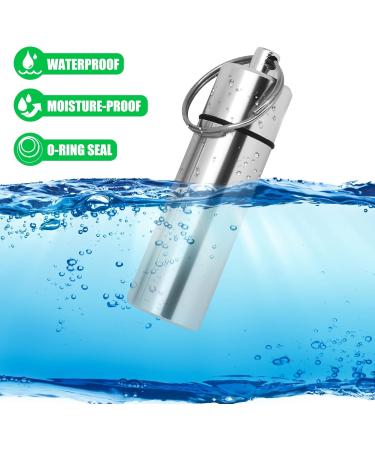 Small Portable Pill Box Keychain - Waterproof & Lightweight 3 Pack | Mini Metal Pill Case for Travel & Camping - Perfect for Outdoor Use - Buy Online on GoSupps.com