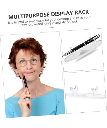 NUOBESTY 1pc Acrylic Pen Holder Pen Display Stand Paintbrush Drying Rack Lip Gloss Showing Stand Bracket 12.7x3cm As Shown - Buy Online on GoSupps.com