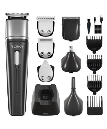 TCMKY Hair Trimmer for Men, Waterproof Hair Clippers, Rechargeable Pubic Hair Clippers and Trimmer, Groin Hair Trimmer Electric Shaver for Men, Men Electric Razor,Barber Grooming Set (Black)