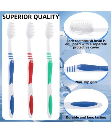 50 Pcs Bulk Travel Toothbrush Pack - Individually Wrapped Medium Soft Bristle Disposable Toothbrushes for Adults & Kids - Ideal for Hotels & Travel - Buy Online on GoSupps.com