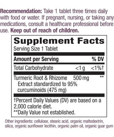 Nature's Way Turmeric 95% Curcuminoids - Vegan, TRU-ID Certified, 60 Tablets - Buy Online on GoSupps.com