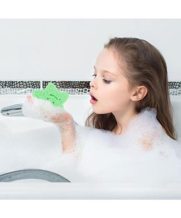 6pcs Exfoliating Bath Sponge Set - Star-Shaped Loofahs for Kids & Adults | Soft Foam Body Scrubber for Shower & Bath | Portable Exfoliating Bathing Pouf - Buy Online on GoSupps.com