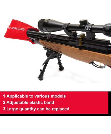 Riakrum 6 Pcs Airsoft & Paintball Barrel Cover with Bungee Cord | Red | 5.51 x 3.15 Inch - Buy Online on GoSupps.com
