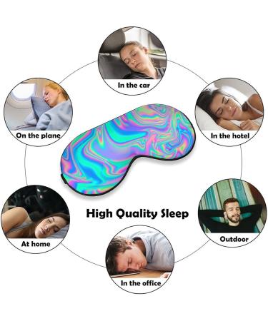 Colorful Psychedelic Trippy Art Sleep Mask for Women - Adjustable Eye Shades with Elastic Strap for Ultimate Comfort - Buy Online on GoSupps.com