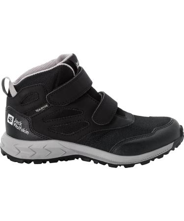Jack Wolfskin Unisex Kids Woodland Texapore Mid Vc K Walking Shoe - Size 30 EU - Black Grey - International Shipping Available - Buy Online on GoSupps.com