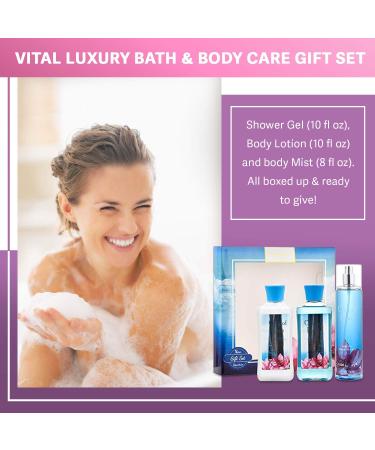 City of Love Bath & Body Care Gift Set - Luxurious Home Spa Set with Body Lotion Shower Gel & Fragrance Mist - Buy Online on GoSupps.com
