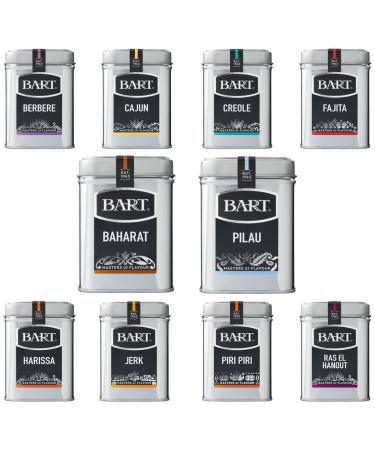 Bart Seasoning Tin Pick N Mix - Create Custom Seasoning Combo with 9+ Flavours | Berbere Fajita Pilau Piri Piri | Gift Set for Seasoning Lovers Pack 5
