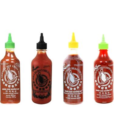 Flying Goose Sriracha Hot Chilli Sauce Assorted 455ml (Pack of 6) Customise Your Flavours - Buy Online on GoSupps.com