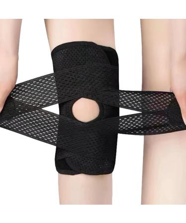 Compression Knee Brace | Breathable Knee Stabilizer for Running & Weightlifting | Adult Protective Support Sleeve - Large Black - Buy Online on GoSupps.com