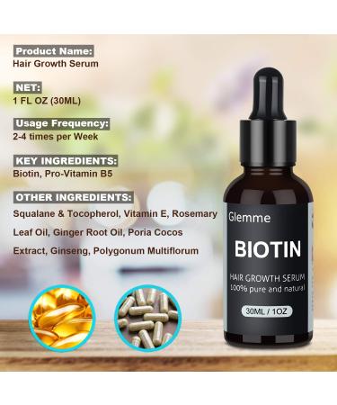 Biotin Hair Growth Serum & Shampoo Set for Men and Women - Hair Loss Treatment, Scalp Regrowth, Natural Thickening & Volumizing - Fuller, Thicker Hair - Buy Online on GoSupps.com