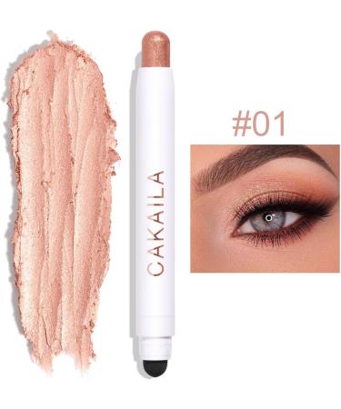 Cream Eyeshadow Stick Smudge-Proof Double-end Pencil Eyeshadow Stick Stick Crayon Automatic Rotating Design for Base Contouring Smoky Eyes - Buy Online on GoSupps.com