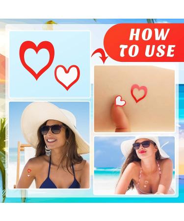 800 Self-Adhesive Tanning Stickers for Indoor Beds - Butterfly, Lips, Dolphin Perforated Stickers for Sun Protection - 10 Styles for Women - Buy Online on GoSupps.com