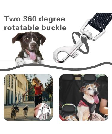 cobee Double Dog Leashes 360 Swivel Rotation No Tangle Dual Dog Lead Splitter with Adjustable Length Buckle Double Dog Walking & Training Leash No Slip Leash for Outside Running(Black) - Buy Online on GoSupps.com